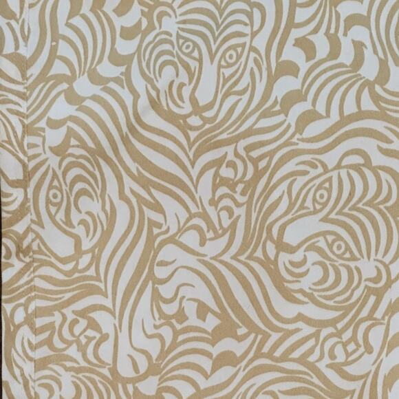 Jude Connally Tiger Print Cropped Pants - Cotton Spandex Size Medium - Picture 8 of 9